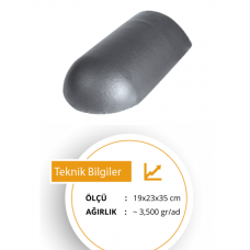 Gri Beton Kiremit Mahya Sonlandırma Gri Beton Kiremit Mahya Sonlandırma